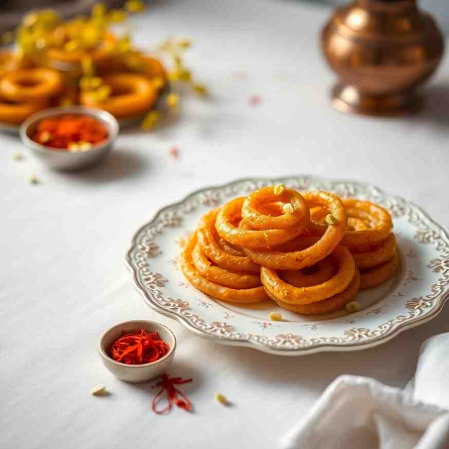Afghan Jelabi Simple Sweet Dish Recipe with Saffron
