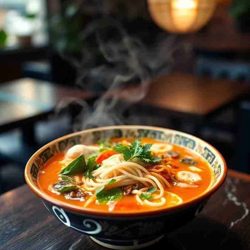 Brunei Laksa Asian Noodle Soup