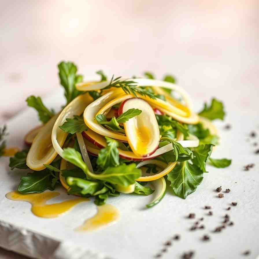 Crisp Endive Salad - Lemon Juice & Olive Oil Dressing