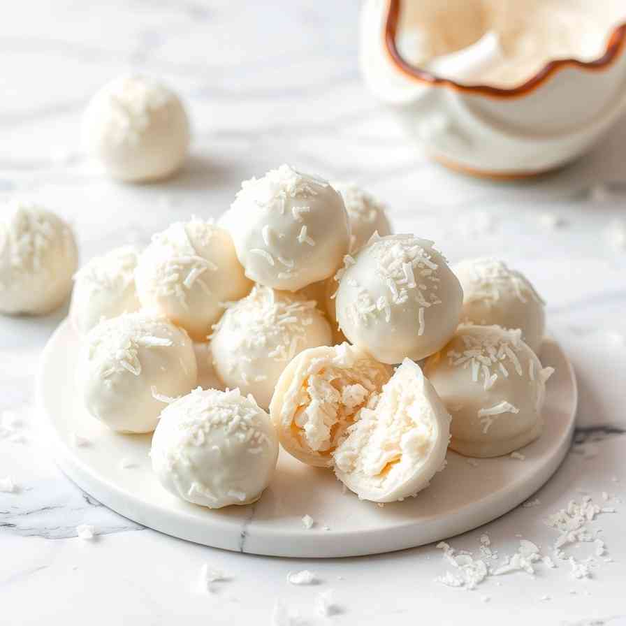 Healthy No-Bake Coconut Bites - Easy Shredded Coconut Recipe
