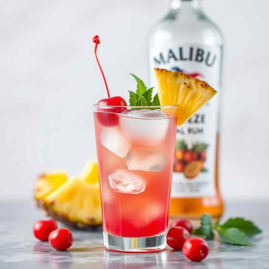 Malibu Bay Breeze Cocktail - Tropical Escape Awaits